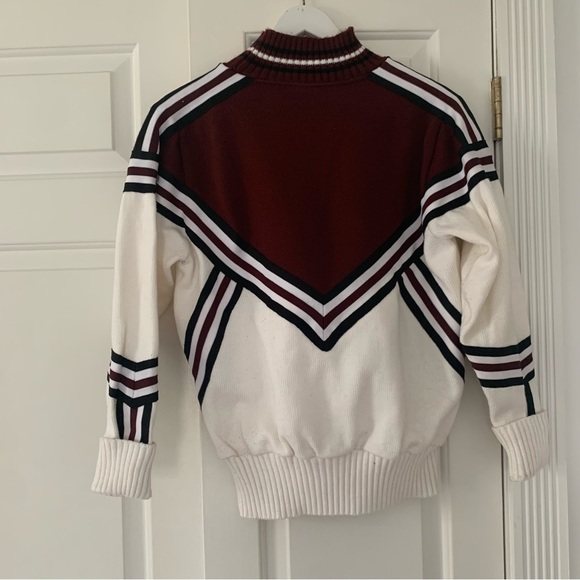 VTG Canucks sweater Cheerleader Varsity style Small Medium Large USA - Picture 3 of 10